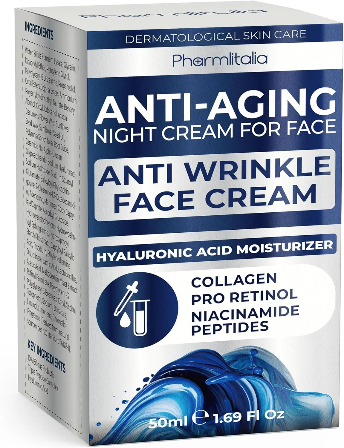 کرم لیفت فوری صورت برای بانوان بالای 60 سال - کرم ضد چروک برای چروک های عمیق - مرطوب کننده صورت برای پوست خشک بانوان | کرم شب ضد پیری - 50 میلی لیتر