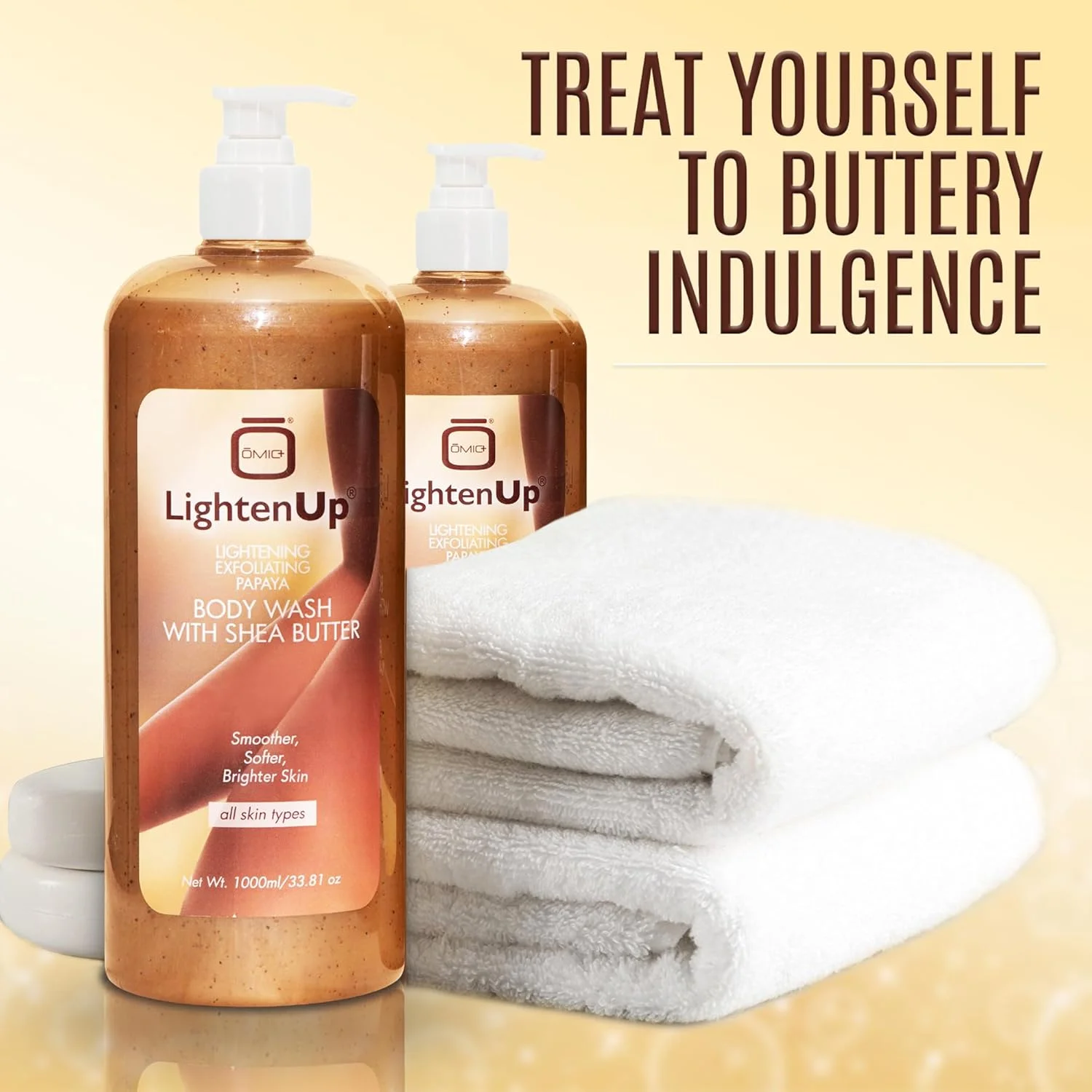 شوینده بدن مرطوب کننده پوست لایتن آپ اُمیک | ژل دوش لایه بردار | 1000 میلی لیتر | آبرسانی و تغذیه پوست خشک | پاک کننده عمیق | مرطوب کننده طبیعی با عصاره پاپایا و شی باتر شوینده بدن مرطوب کننده پوست لایتن آپ اُمیک | ژل دوش لایه بردار | 1000 میلی لیتر | آبرسانی و تغذیه پوست خشک | پاک کننده عمیق | مرطوب کننده طبیعی با عصاره پاپایا و شی باتر