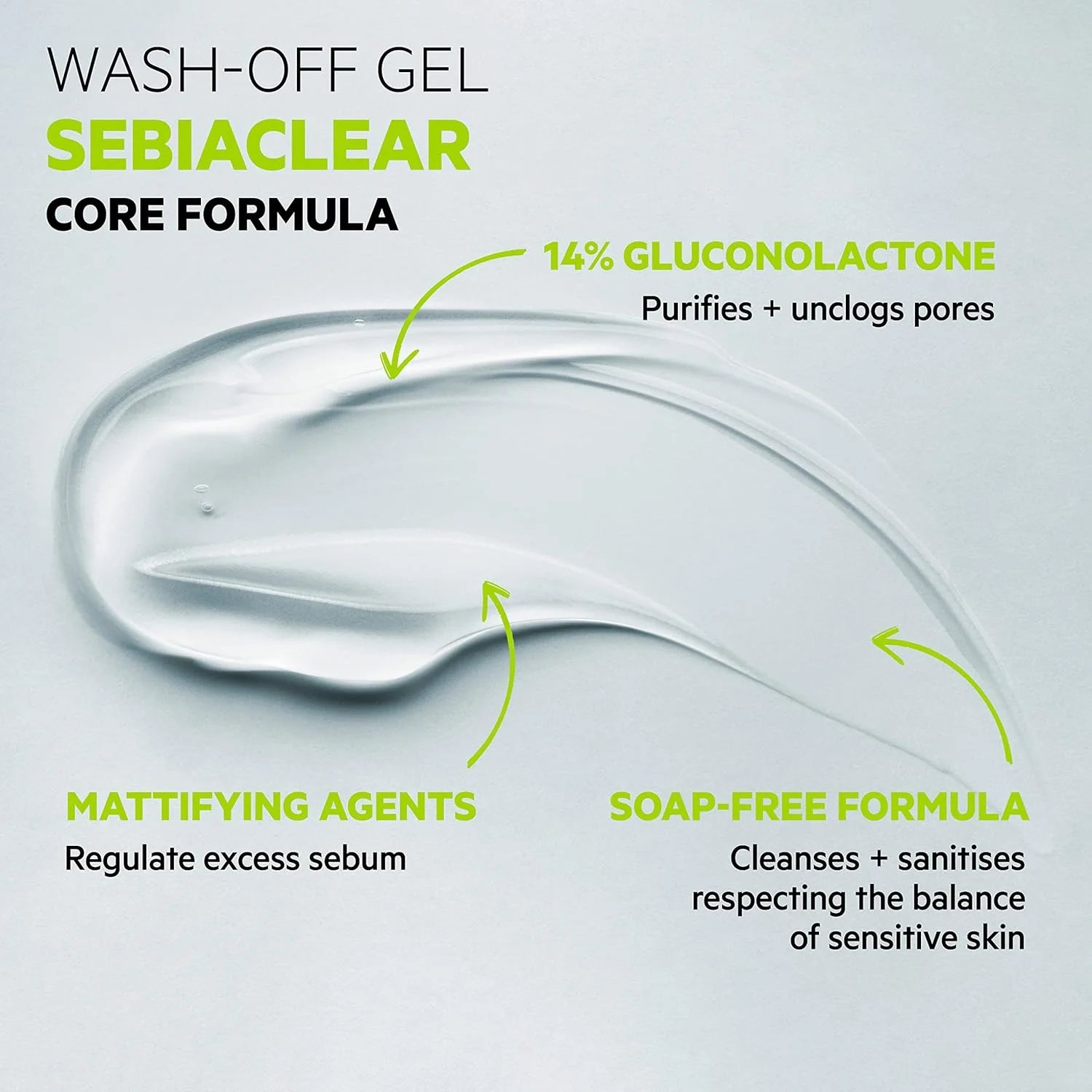 ژل شستشوی صورت SVR Sebiaclear، ۴۰۰ میلی لیتر