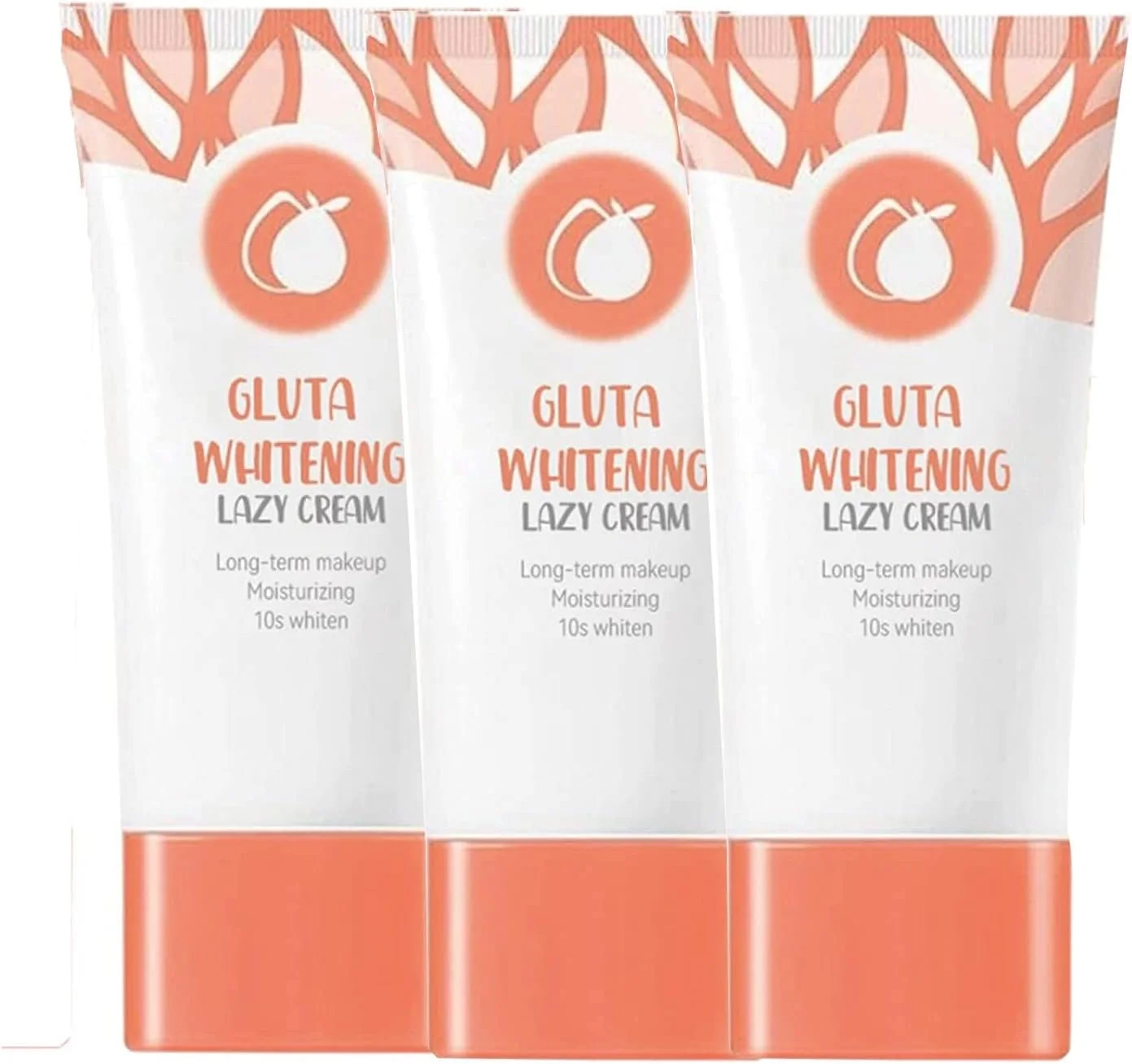 کرم روشن کننده گلوتا تنبل، ژل لایه بردار روشن کننده پرتقالی Gmeelan، کرم صورت روشن کننده گلوتا، لوسیون کرم مرطوب کننده صورت روشن کننده تنبل (3 عدد)