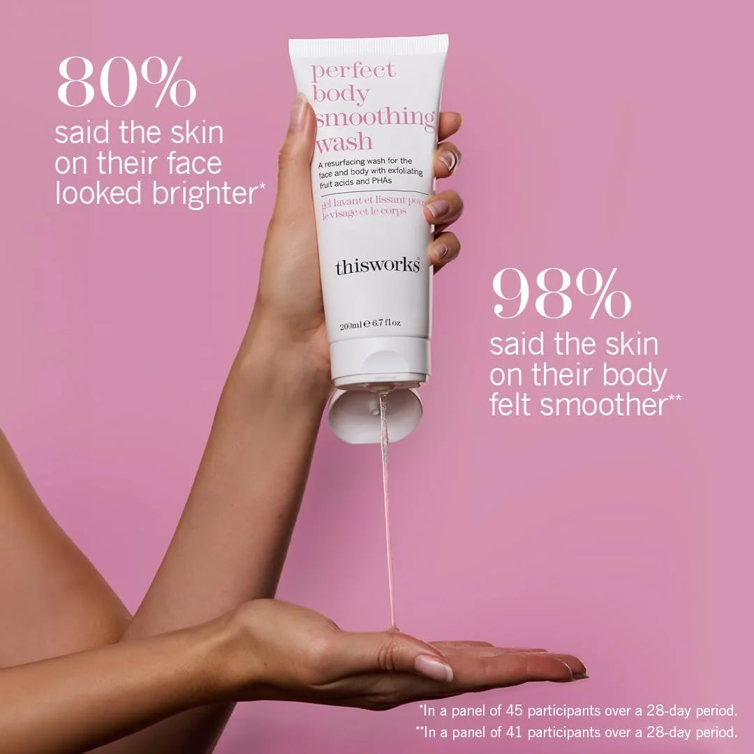 شوینده صاف کننده بدن This Works - شوینده صورت و بدن با PHA و اسیدهای میوه لایه بردار - 200 میلی لیتر