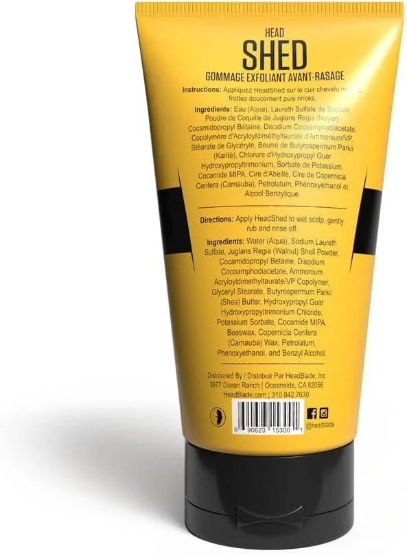 اسکراب لایه بردار مردانه HeadBlade HeadShed - 148 میلی لیتر - شستشوی صورت و پاک کننده - از بین برنده پوست مرده و آماده سازی برای اصلاح عالی