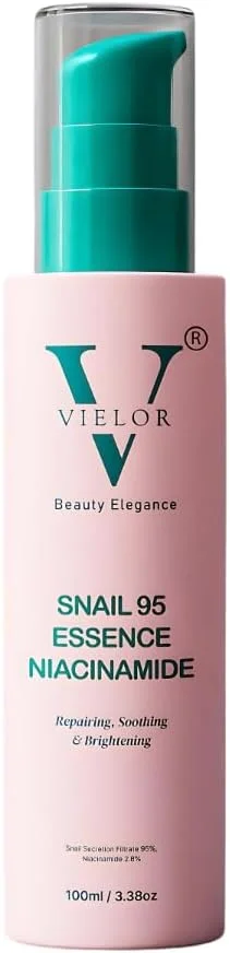 اسانس موسین حلزون ۹۵% با نیاسینامید ۲.۸% - سرم کره‌ای ممتاز برای ترمیم، تسکین و روشن‌کنندگی پیشرفته پوست، آبرسانی عمیق برای پوست درخشان و سالم - ۱۰۰ میلی‌لیتر