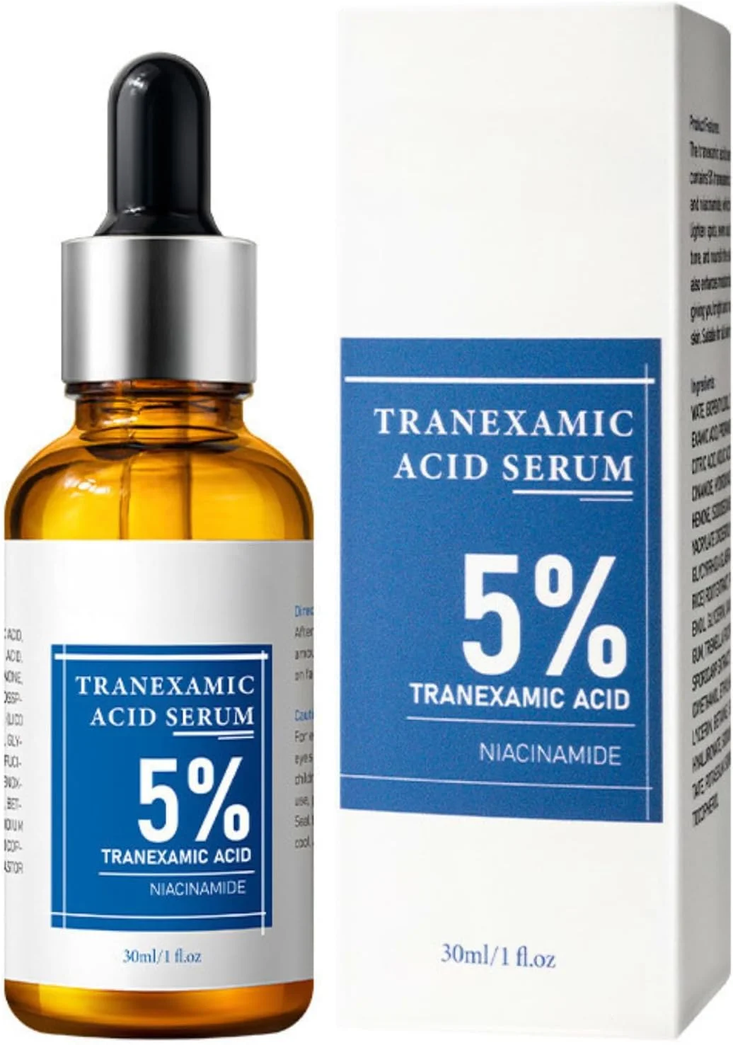 سرم ترانگزامیک اسید با نیاسینامید، سرم روشن کننده و آبرسان برای لکه‌های تیره و قرمزی، کاهش لکه‌های ناشی از پیری و بهبود رنگ پوست، اصلاح تغییر رنگ پوست، ایده آل برای مراقبت از صورت