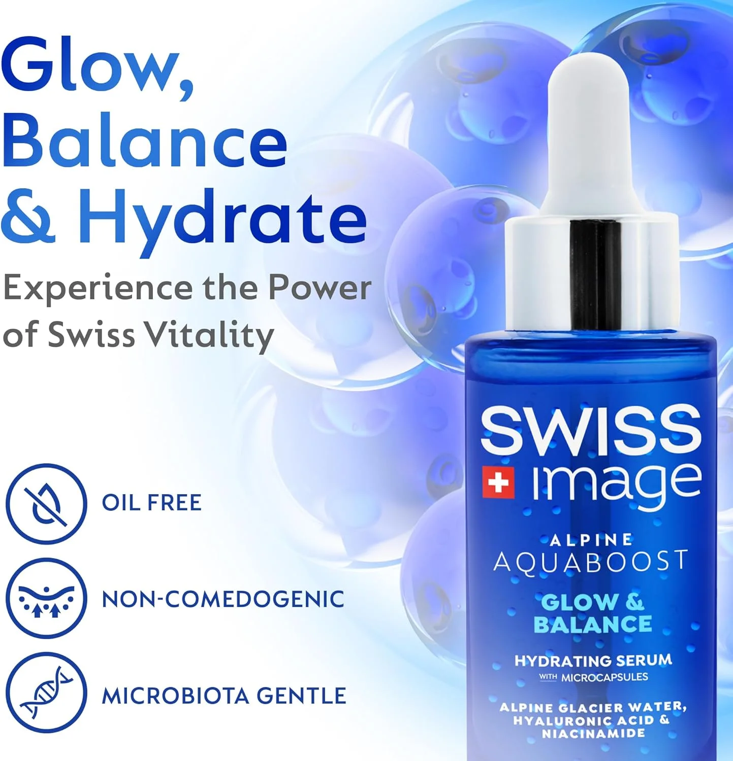 سرم صورت آبرسان آکوا بوست حاوی هیالورونیک اسید و نیاسینامید با میکروکپسول 30 میلی لیتر | فرمولاسیون فاقد چربی، غیر چسبنده و با جذب سریع، پوست را عمیقا آبرسانی، روشن و صاف می کند | مناسب انواع پوست ساخت سوئیس سرم صورت آبرسان آکوا بوست حاوی هیالورونیک اسید و نیاسینامید با میکروکپسول 30 میلی لیتر | فرمولاسیون فاقد چربی، غیر چسبنده و با جذب سریع، پوست را عمیقا آبرسانی، روشن و صاف می کند | مناسب انواع پوست ساخت سوئیس