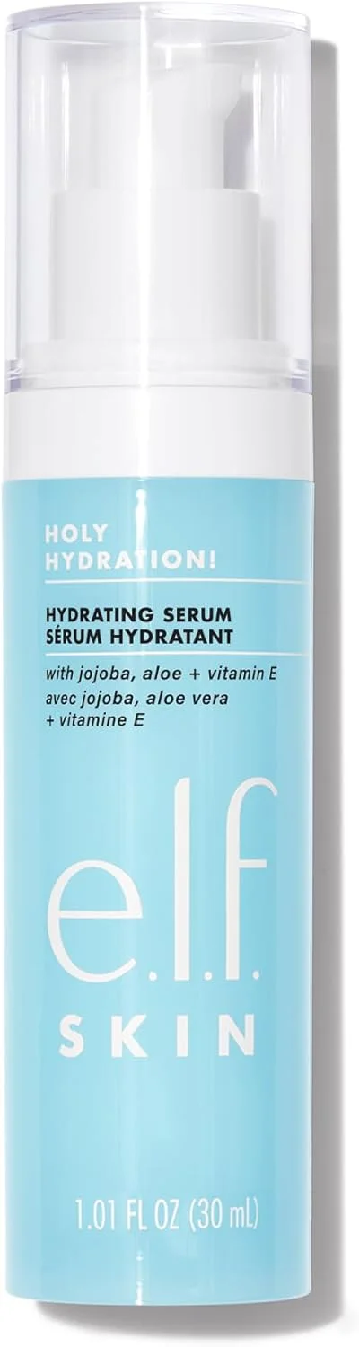 سرم آبرسان پوست e.l.f. SKIN Holy Hydration!، فرمول فوق العاده مرطوب کننده، تقویت کننده و محافظت کننده پوست، 30 میلی لیتر