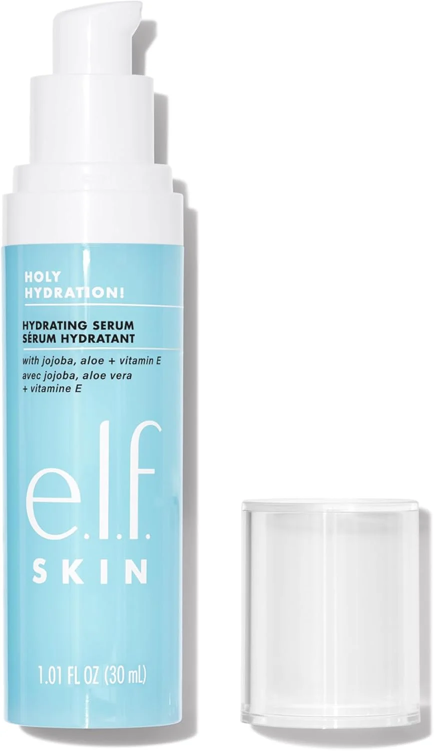 سرم آبرسان پوست e.l.f. SKIN Holy Hydration!، فرمول فوق العاده مرطوب کننده، تقویت کننده و محافظت کننده پوست، 30 میلی لیتر