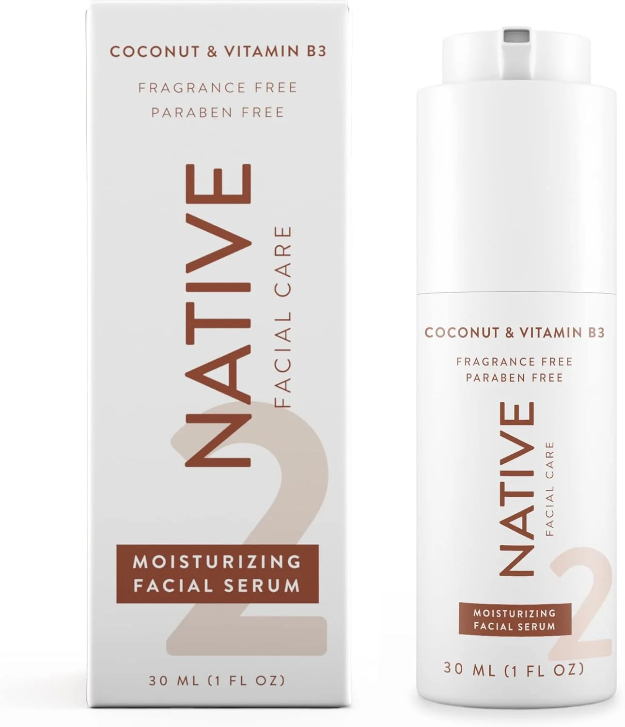 سرم مرطوب کننده صورت حاوی مواد طبیعی | سرم آبرسان با نارگیل و ویتامین B3، پوست خود را احیا و ترمیم کنید، بدون عطر، 30 میلی لیتر
