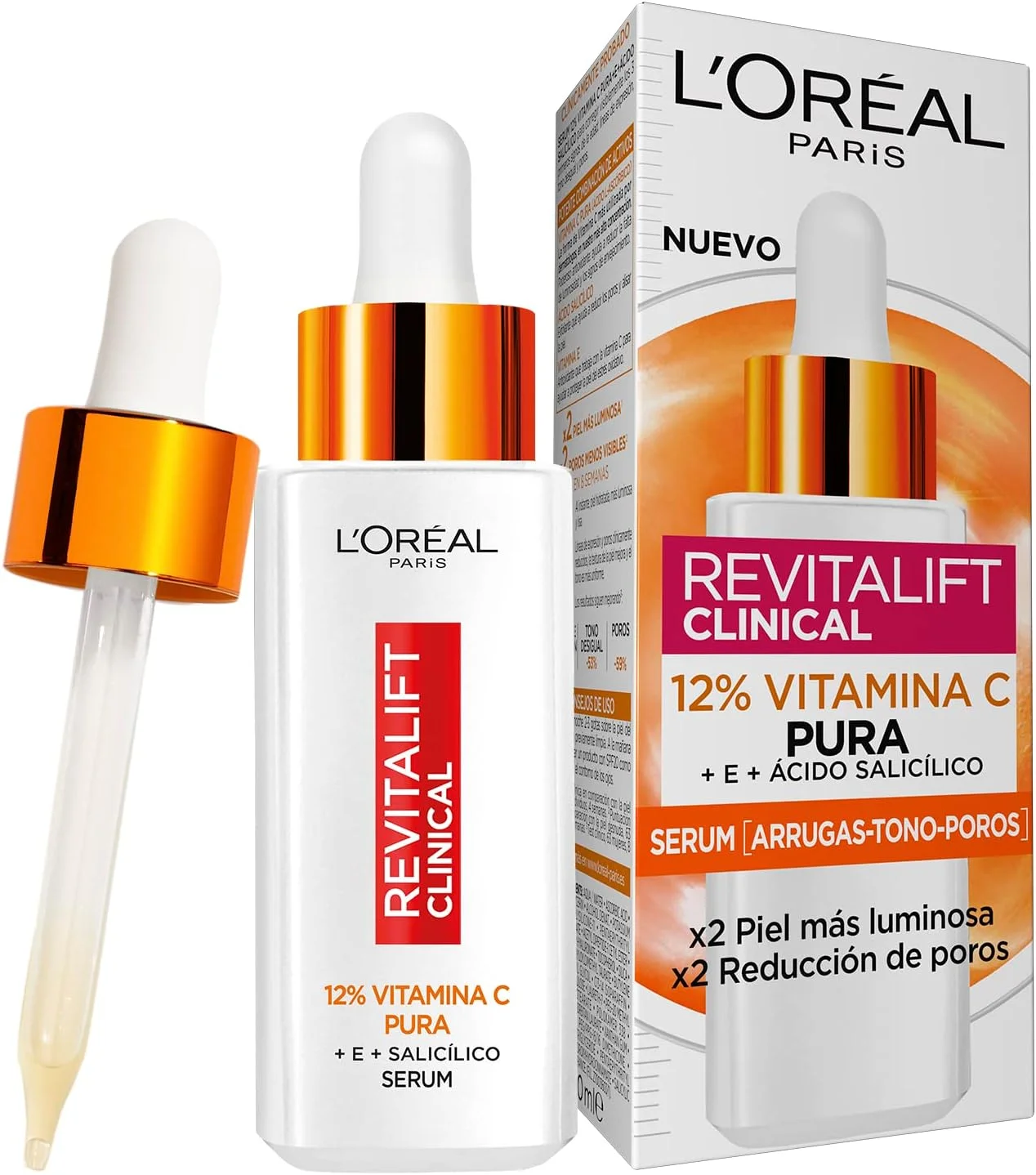 سرم ویتامین C %12 لورآل پاریس REVITALIFT CLINICAL، حجم 30 میلی لیتر