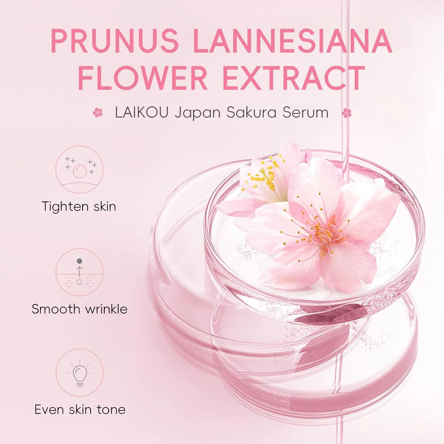 اسانس صورت ویتامین C ساکورا - سرم ضد پیری ژاپنی با اثرات روشن کننده و مرطوب کننده، کاهش لکه های تیره، یکنواخت کننده رنگ پوست، بهبود پوست کدر و خطوط ریز برای درخشش