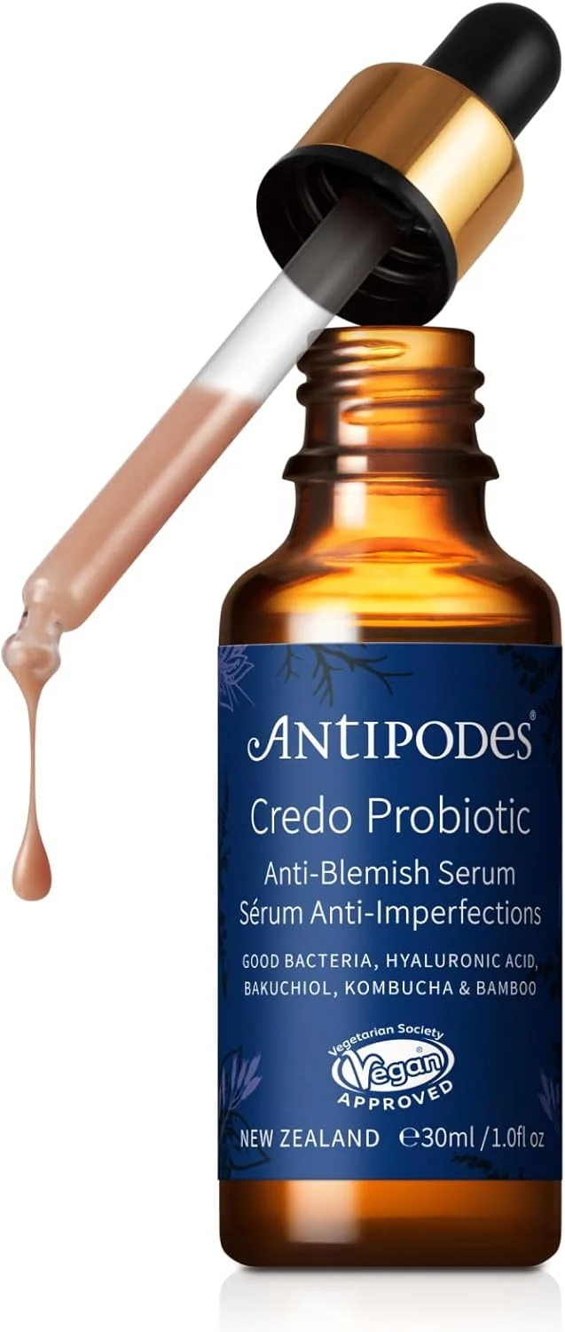 سرم احیا کننده و تقویت کننده پوست Antipodes Credo Probiotic Ferment – سرم ضد لک با پروبیوتیک برای پوست سالم – اسید هیالورونیک – 30 میلی لیتر