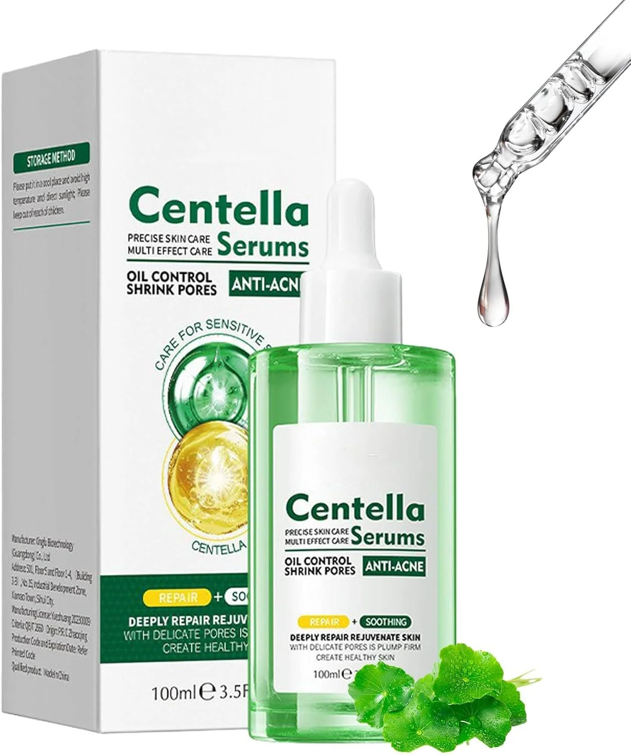 سرم صورت سنتلا TERRIFI Daily، سرم مرطوب کننده بادوام برای انواع پوست، فرمول ملایم و غیر چرب برای آقایان و بانوان، سرم صورت سایز مسافرتی (100 میلی لیتر)