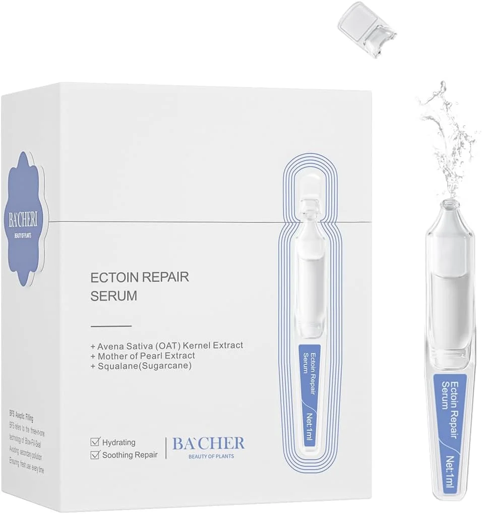 سرم ترمیم کننده صورت حاوی اکتوئین - 15 عدد آمپول نرم در هر جعبه - مرطوب کننده، تسکین دهنده، آبرسان، حاوی عصاره هسته جو دوسر، عصاره مروارید و اسید هیالورونیک، برای محافظت و روشن کردن پوست