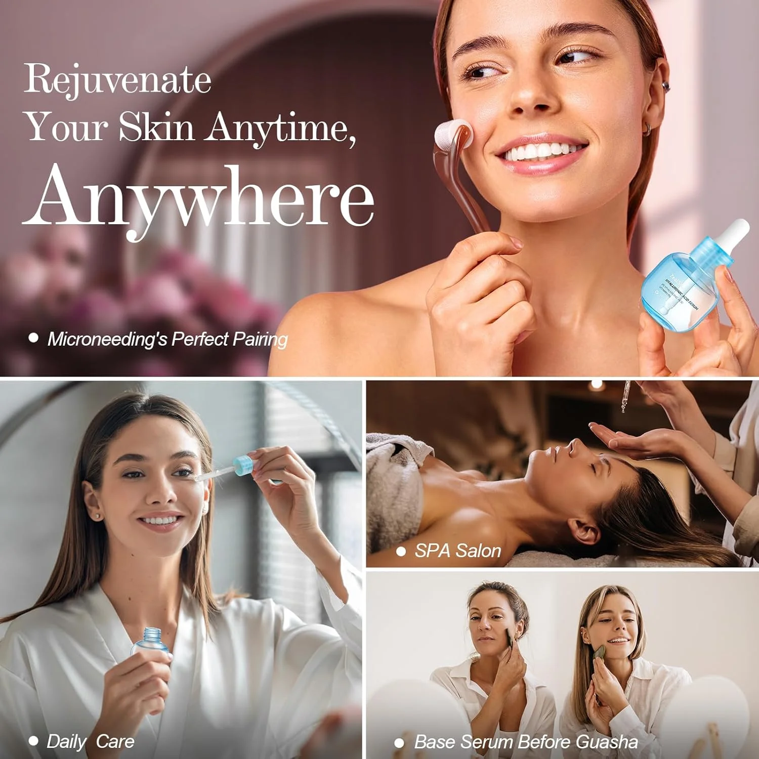 سرم هیالورونیک اسید ۲% خالص ZealSea برای صورت با ویتامین B5، سرم آبرسان برای صاف کردن پوست خشک و حساس، سرم مرطوب کننده عمیق صورت، سرم صورت ضد پیری برای خطوط ریز، ۳۰ میلی لیتر