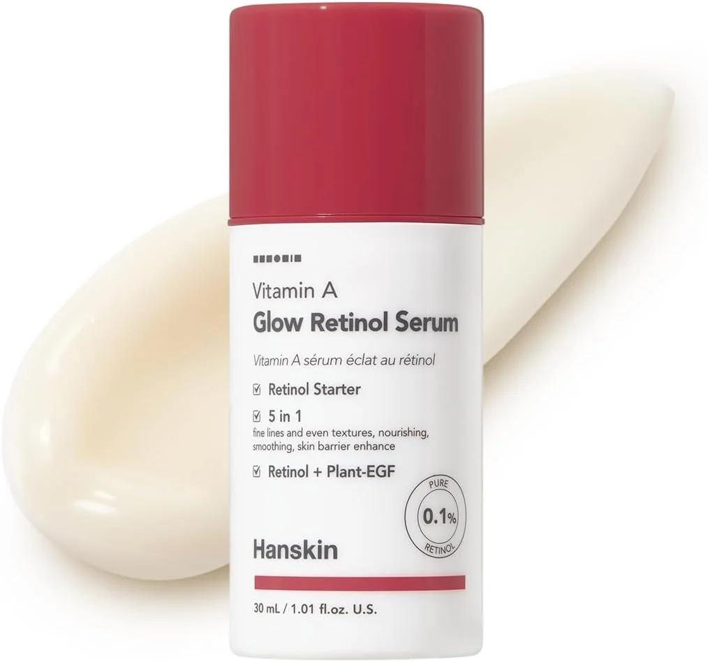 سرم صورت هانسکین حاوی 0.1% رتینول خالص برای مبتدیان، کاهش خطوط ریز و چروک، سرم مرطوب کننده ضد پیری، برای صاف کردن، استحکام بخشیدن، احیا و درخشش پوست، مراقبت از پوست کره ای، 30 میلی لیتر