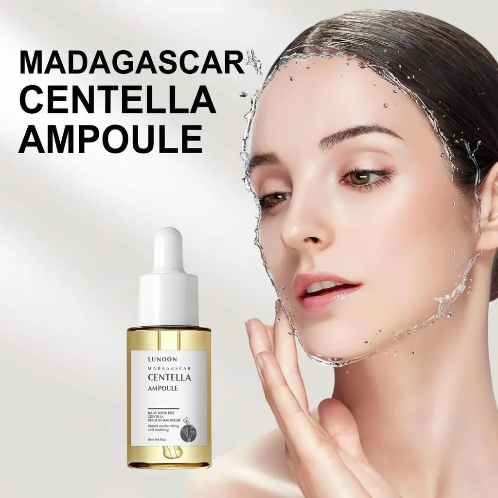 سرم صورت سنتلا آزونی، مراقبت تسکین دهنده، ضد حساسیت، آبرسان، حاوی عصاره سنتلا آسیاتیکا، سرم مرطوب کننده برای چروک و خطوط ریز، وگان و بدون تست حیوانی، مناسب برای انواع پوست