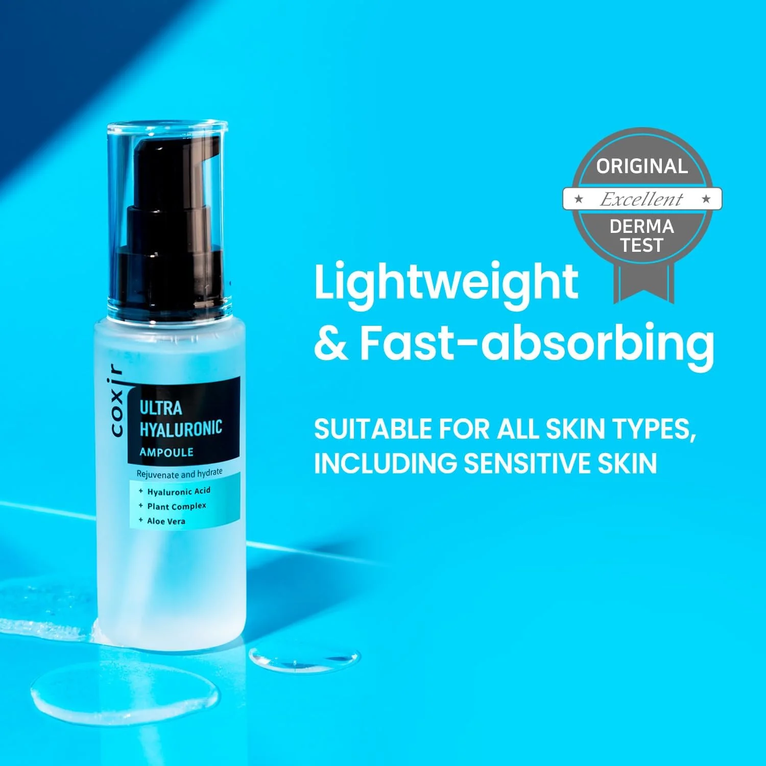 سرم هیالورونیک اسید الترا کوثیر [50ml/1.69 fl.oz.] | 40% هیالورونیک اسید، کلاژن، سیکا، ویتامین B5 | سرم روزانه سبک | آبرسان، صاف کننده، آرام بخش، مرطوب کننده