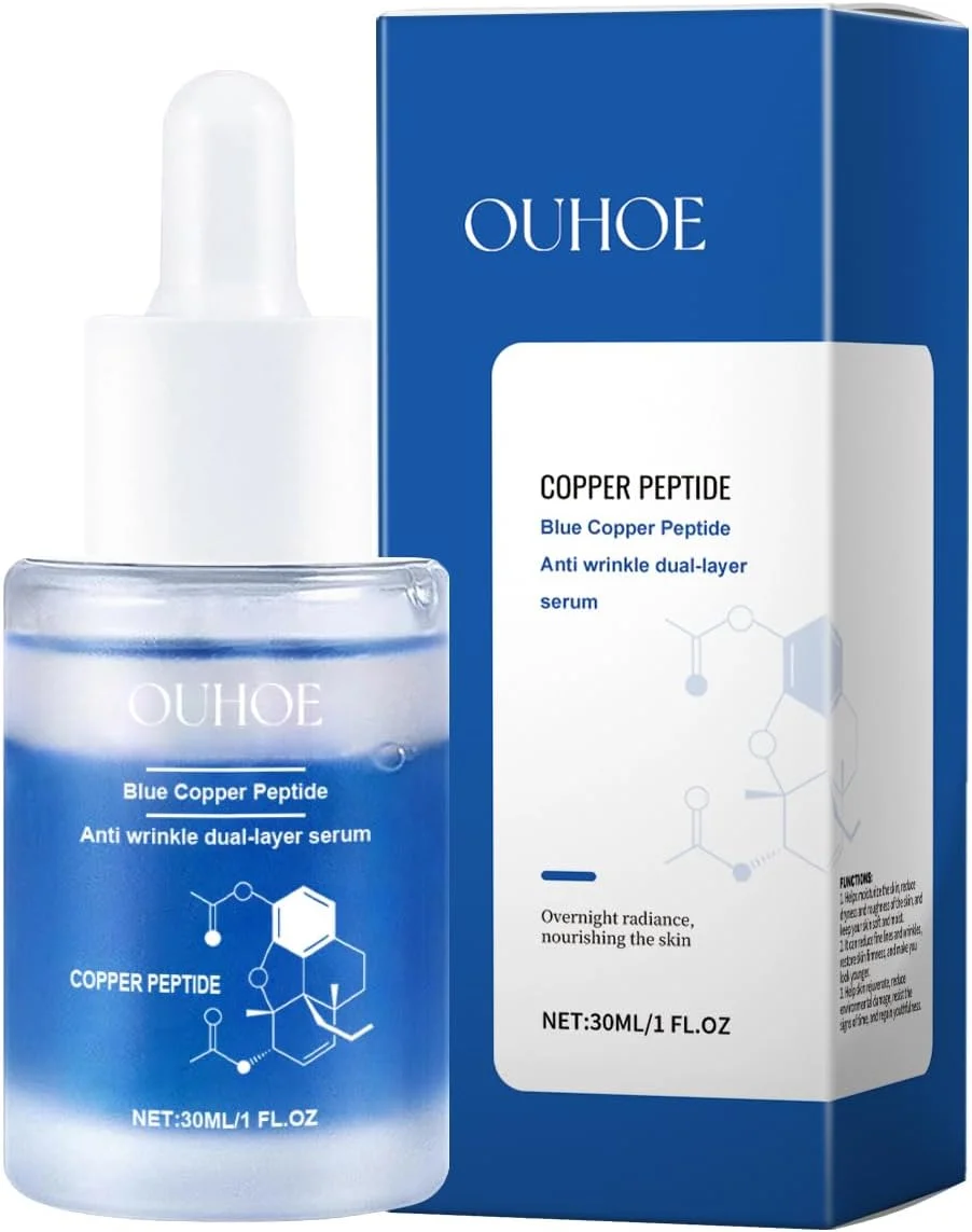 سرم مرطوب کننده و ضد چروک صورت پپتید مس - سفت کننده و آبرسان برای خطوط ریز و استحکام پوست - 30 میلی لیتر