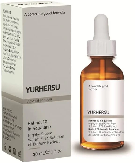 سرم رتینول ۱% در اسکوالان مغذی برای صورت با اسید هیالورونیک - درمان قوی ضد چروک، خطوط ریز را کاهش می دهد، پوست را صاف، حجیم و آبرسانی می کند برای درخشش جوانی، مناسب برای انواع پوست