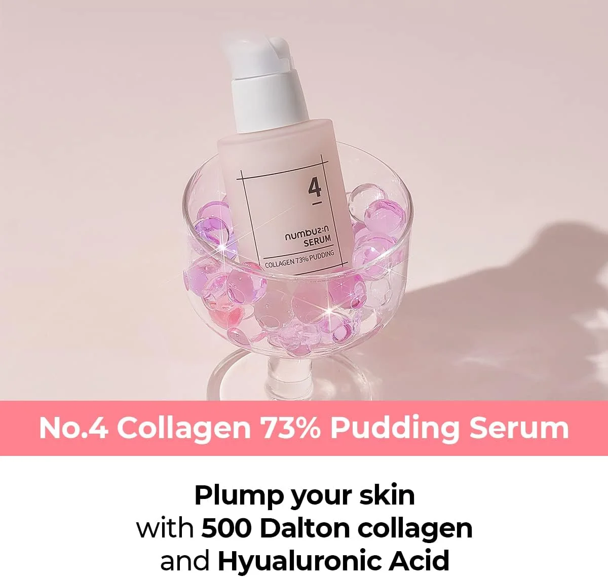 سرم شماره 4 نامبرزین | سرم پودینگ کلاژن 73% | سرم پودینگ برای چروک، پیری، پوست کدر و شل، کلاژن با وزن مولکولی بسیار پایین، الاستین، هیالورونیک اسید، نیاسینامید | 50 میلی لیتر