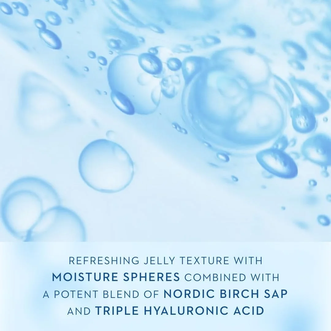 ژل شبنم توس لومنه نوردیک هیدرا [لاهده] - سرم مرطوب کننده دوگانه صورت با اسید هیالورونیک و شیره توس نوردیک - سرم صورت روزانه برای پوست خشک و انواع پوست (50 میلی لیتر)