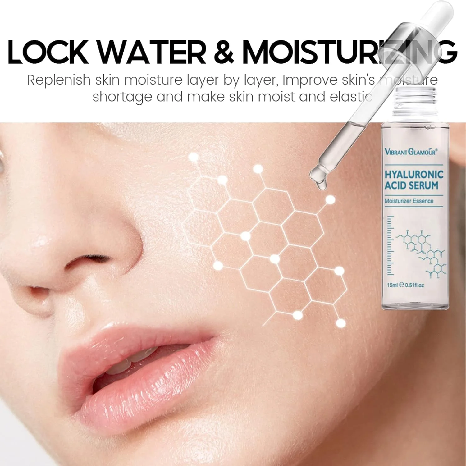 سرم هیالورونیک اسید کره ای، اسانس آبرسان 4 بعدی برای پوست کدر و آسیب دیده، کاهش دهنده چین و چروک و لکه های تیره (15 میلی لیتر)