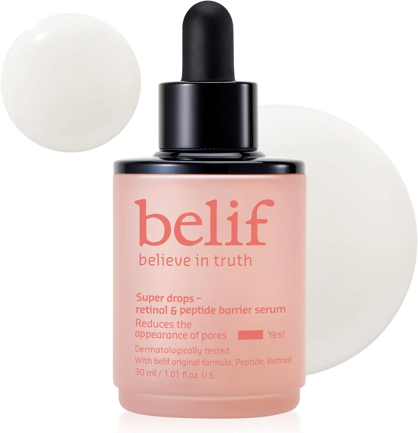 سرم سفت کننده و ضد پیری Belif Super Drops Retinol & Peptide Barrier | افزایش خاصیت ارتجاعی پوست، کاهش ظاهر منافذ و آبرسانی با اسید هیالورونیک