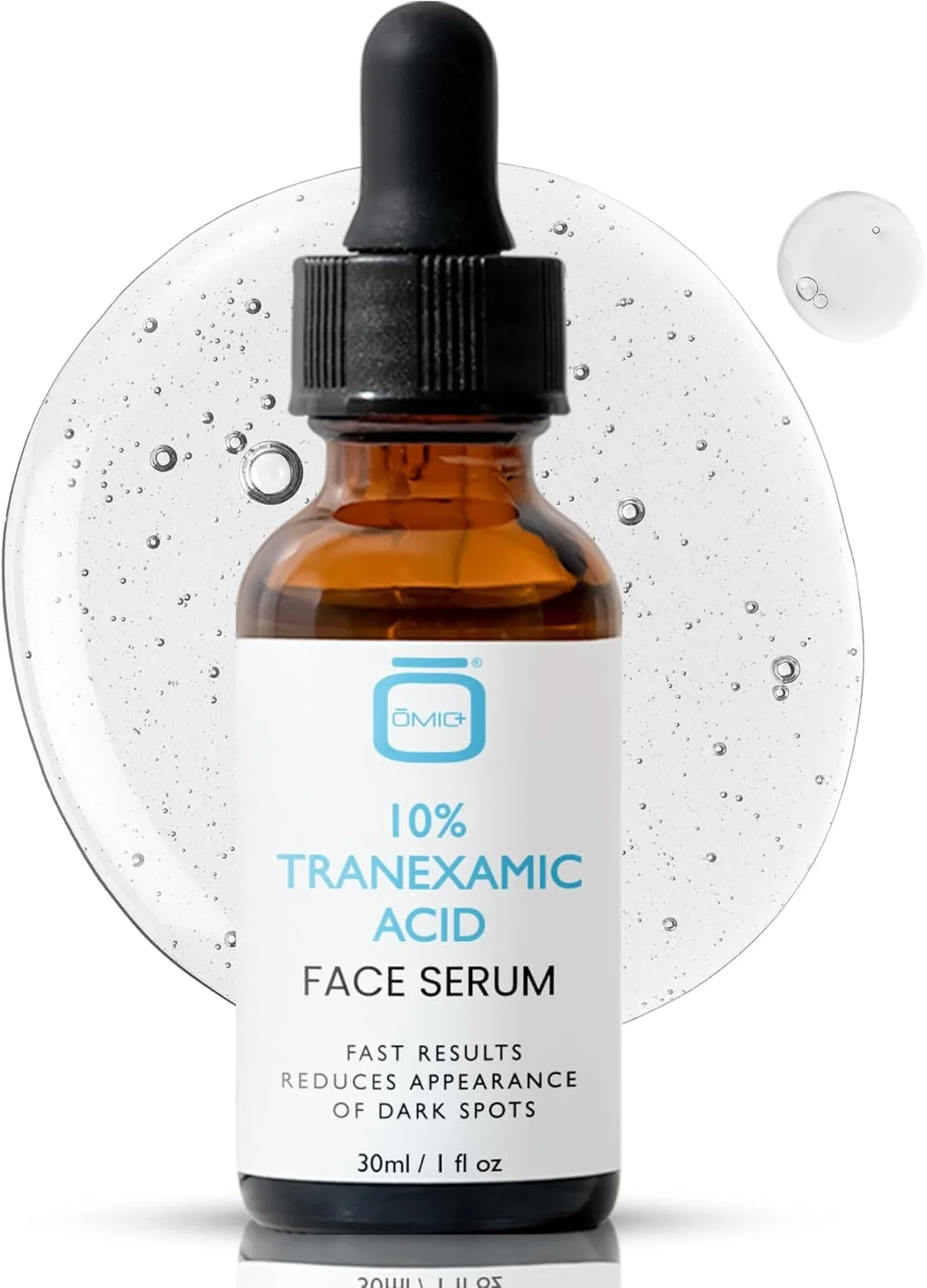 سرم ترانگزامیک اسید 10% OMIC برای صورت - 30 میلی لیتر - سرم روشن کننده پوست برای جای جوش، یکنواخت کننده رنگ پوست - حاوی هیالورونیک اسید، گلیسیرین، فرمول طبیعی، توسط OMIC