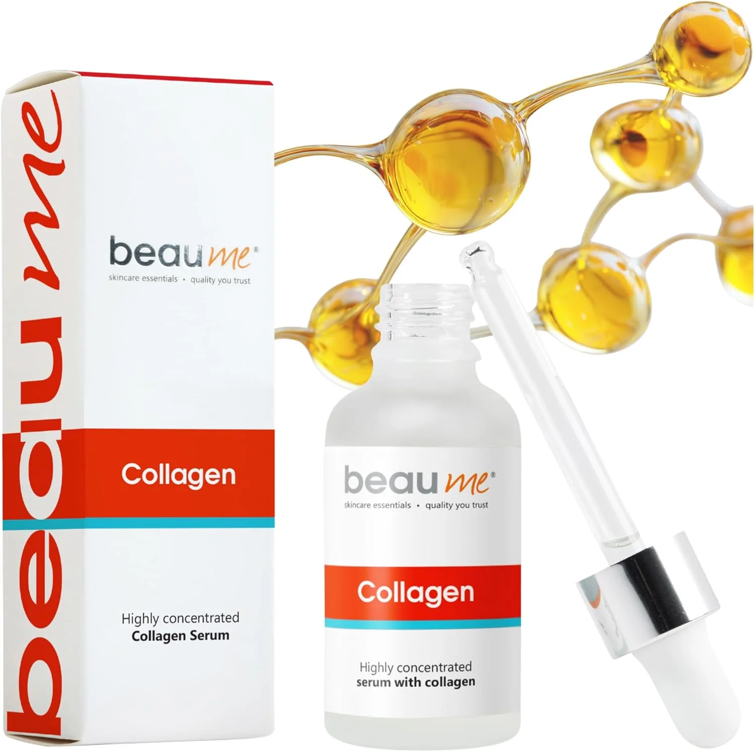 سرم کلاژن 30 میلی لیتر | حاوی اسید هیالورونیک، ویتامین E، پپتیدها و سرامیدها | درمان ضد پیری و ضد چروک برای پوستی سفت تر و جوان تر | دارای گواهی اتحادیه اروپا