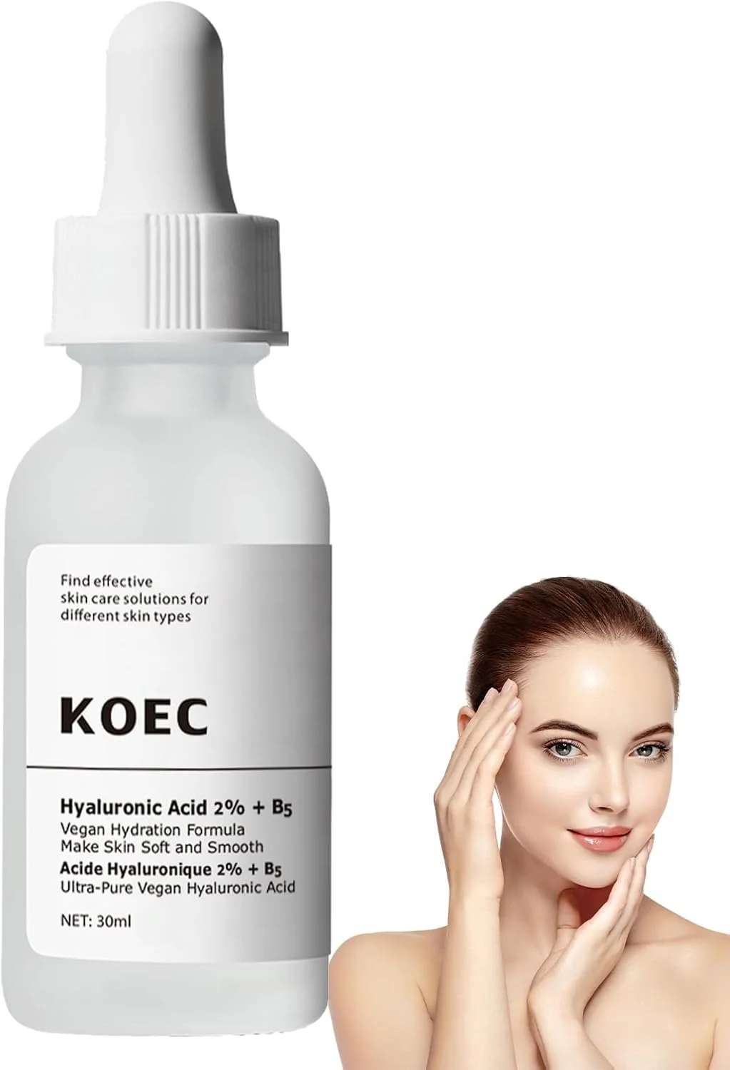 سرم صورت حاوی 2% هیالورونیک اسید + B5، مرطوب کننده صورت، سرم هیالورونیک اسید برای آبرسانی پوست صورت، سرم صورت هیالورونیک اسید برای داشتن پوستی نرم و لطیف، مراقبت از پوست