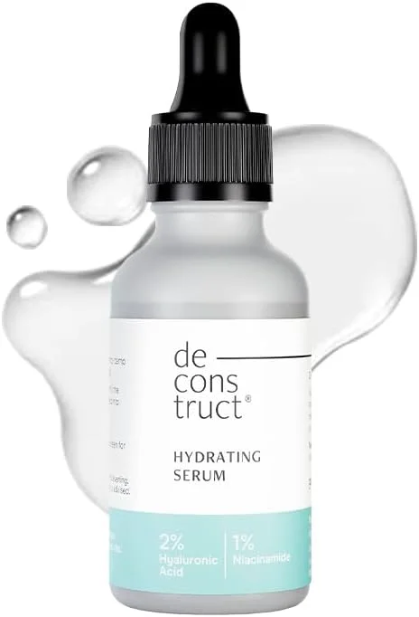 سرم آبرسان دی‌کانستراکت حاوی 2% هیالورونیک اسید + 1% نیاسینامید | سرم صورت - برای آبرسانی بدون چربی و حجیم شدن عمیق پوست | 30 میلی لیتر