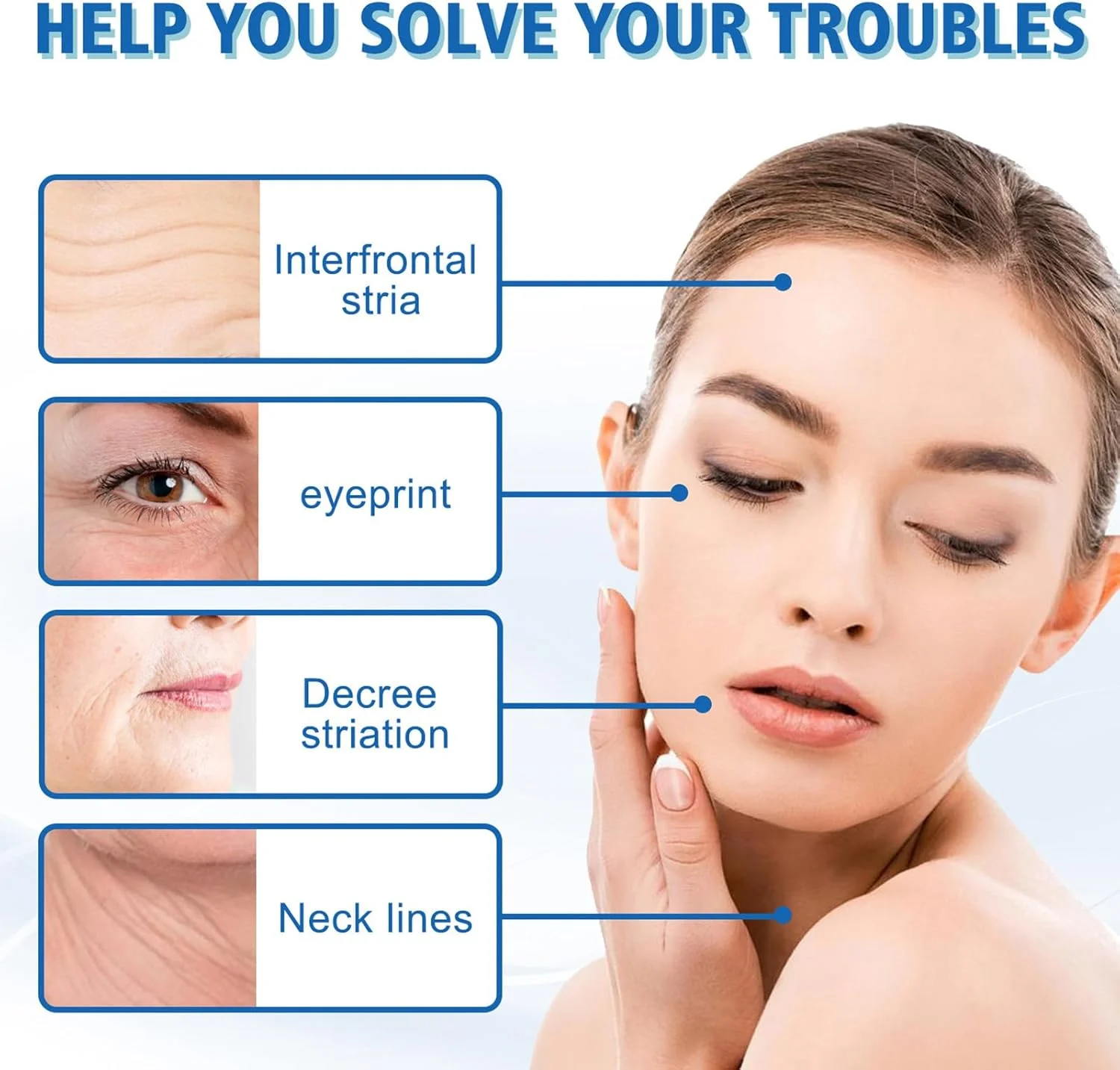 سرم صورت سفت کننده پپتید مس آبی، سرم اسید هیالورونیک، مرطوب کننده عمیق و سفت کننده پوست، بهبود دهنده سد پوستی، مناسب برای انواع پوست