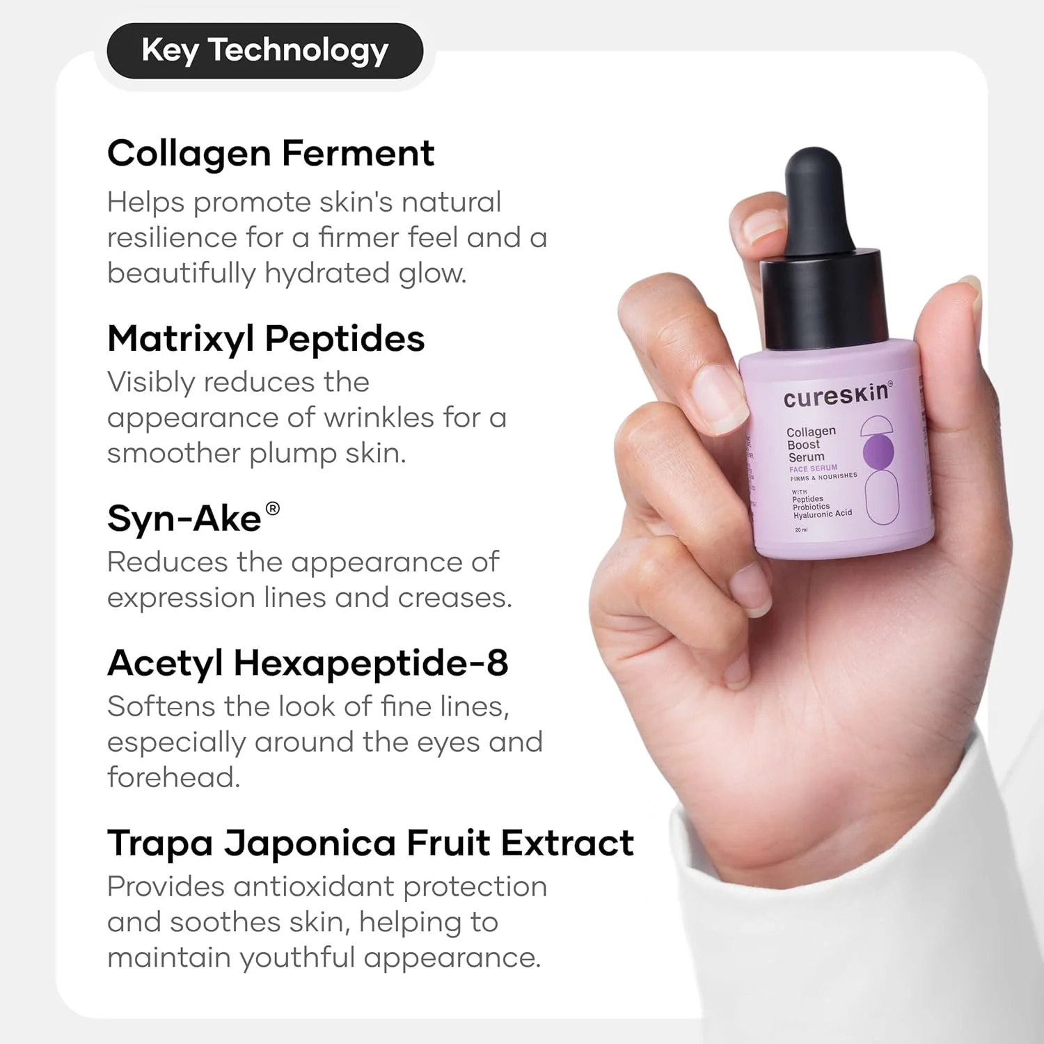 پپتیدهای کلاژن کیوراسکین برای بانوان | سرم اسید هیالورونیک تقویت کننده کلاژن | حجیم کننده و ترمیم کننده با اسید هیالورونیک، پپتیدها و پروبیوتیک ها