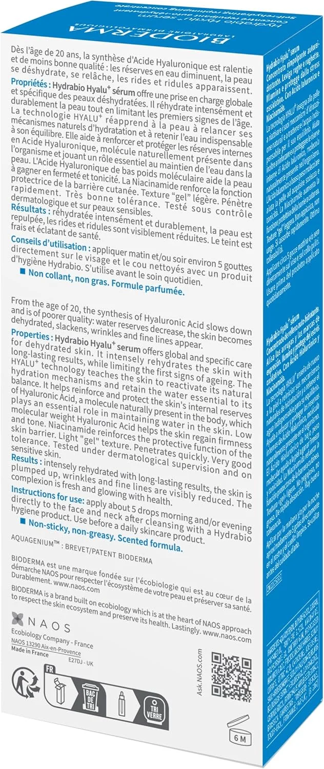 سرم آبرسان بایودرما هیدرابیو هیالو+ مناسب پوست کم آب 30 میلی لیتر