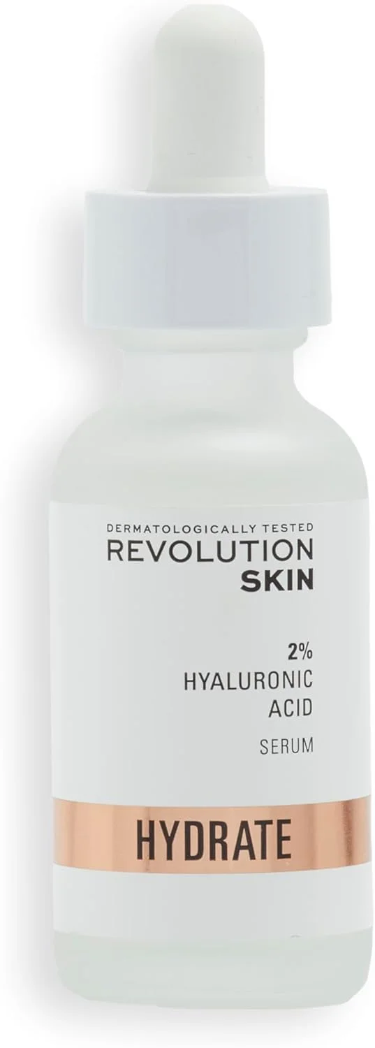 سرم هیالورونیک اسید Revolution Skincare London Beauty، حجیم کننده، نرم کننده و آبرسان پوست، محلول 2%، سبک و بدون عطر، 30 میلی لیتر