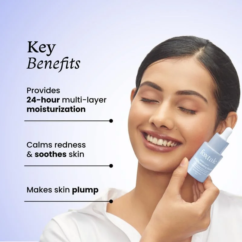 سرم هیالورونیک اسید FoxTale برای پوست شاداب و درخشان با ویتامین B5 و بتائین | آبرسانی شدید 24 ساعته، روشن کننده | کاهش خطوط ریز و التهاب | برای پوست خشک و حساس | مناسب آقایان و بانوان - 30 میلی لیتر