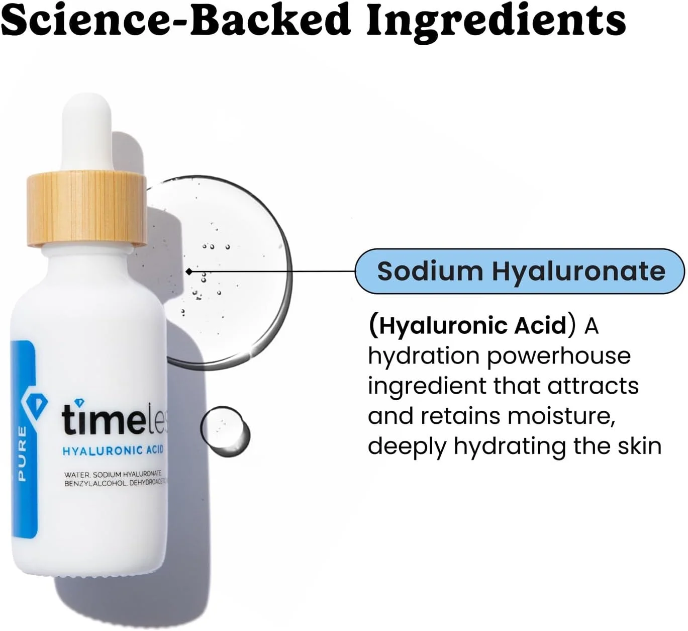 سرم هیالورونیک اسید خالص تایم‌لس اسکین کر ۳۰ میلی‌لیتر