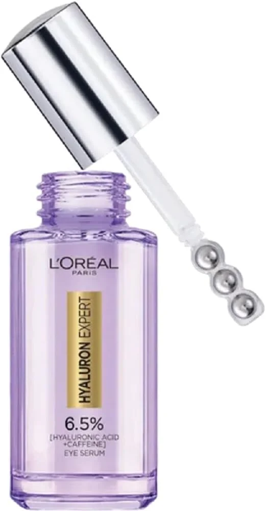 سرم دور چشم هیالورون اکسپرت لورآل پاریس حاوی 2.5% هیالورونیک اسید، کافئین و نیاسینامید - 20 میلی لیتر
