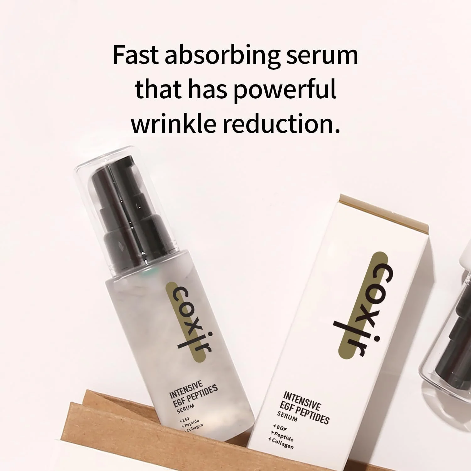 سرم پپتیدهای فشرده EGF کوکسیر l EGF (فاکتور رشد اپیدرمی)، پپتید، نیاسینامید، کلاژن l سفت کننده l مراقبت از پوست کره ای (50 میلی لیتر)