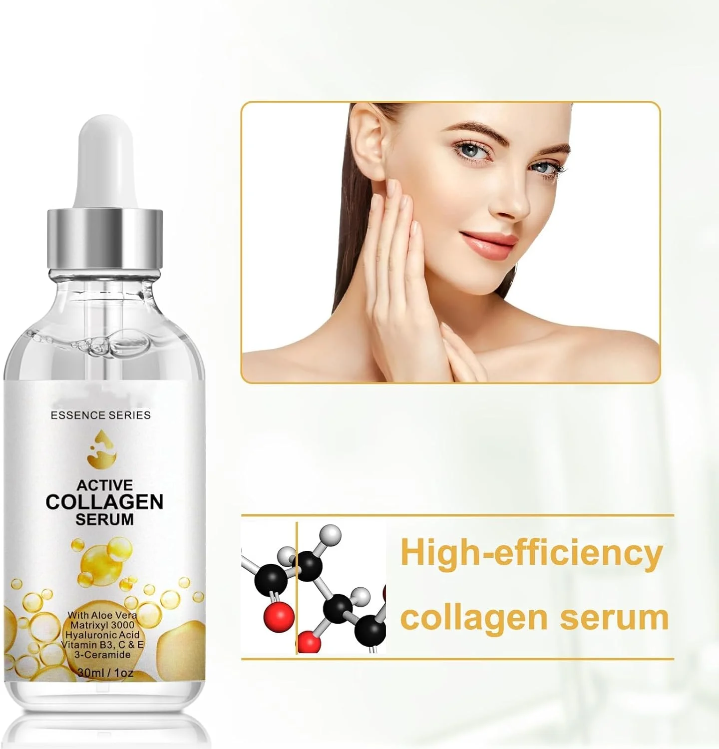 سرم کلاژن فعال، سرم ضد پیری صورت، طبیعی و ارگانیک، لیفت کننده و آبرسان برای درخشش جوانی، کاهش خطوط ریز و چین و چروک، التیام بخش و ترمیم کننده پوست، سرم صورت کلاژن برای انواع پوست