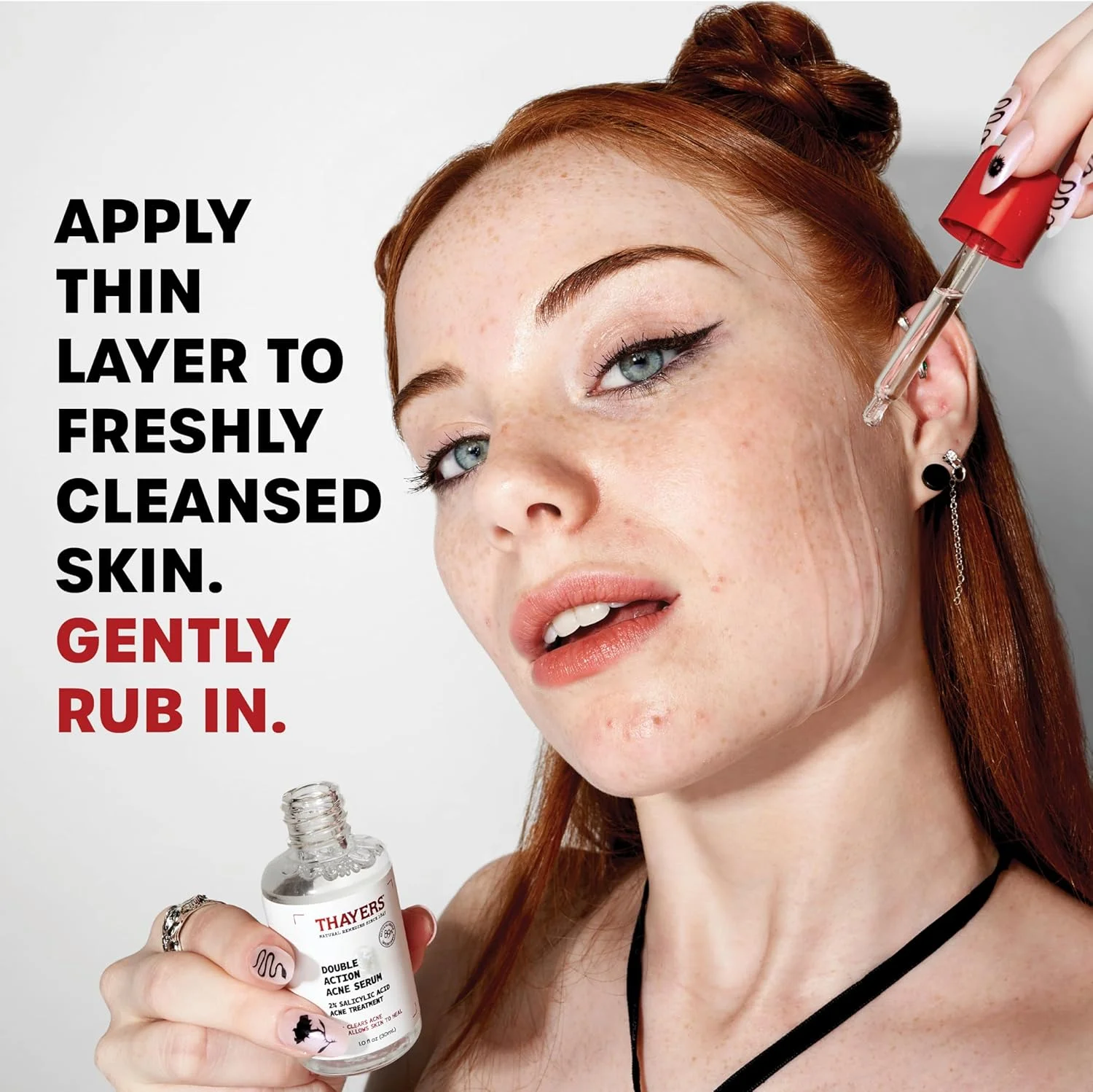 سرم ضد جوش دوگانه تایر با اسید سالیسیلیک، سرم صورت درمان آکنه با 2% اسید سالیسیلیک و نیاسینامید، مراقبت از پوست تسکین دهنده و غیر خشک کننده، 1 اونس مایع