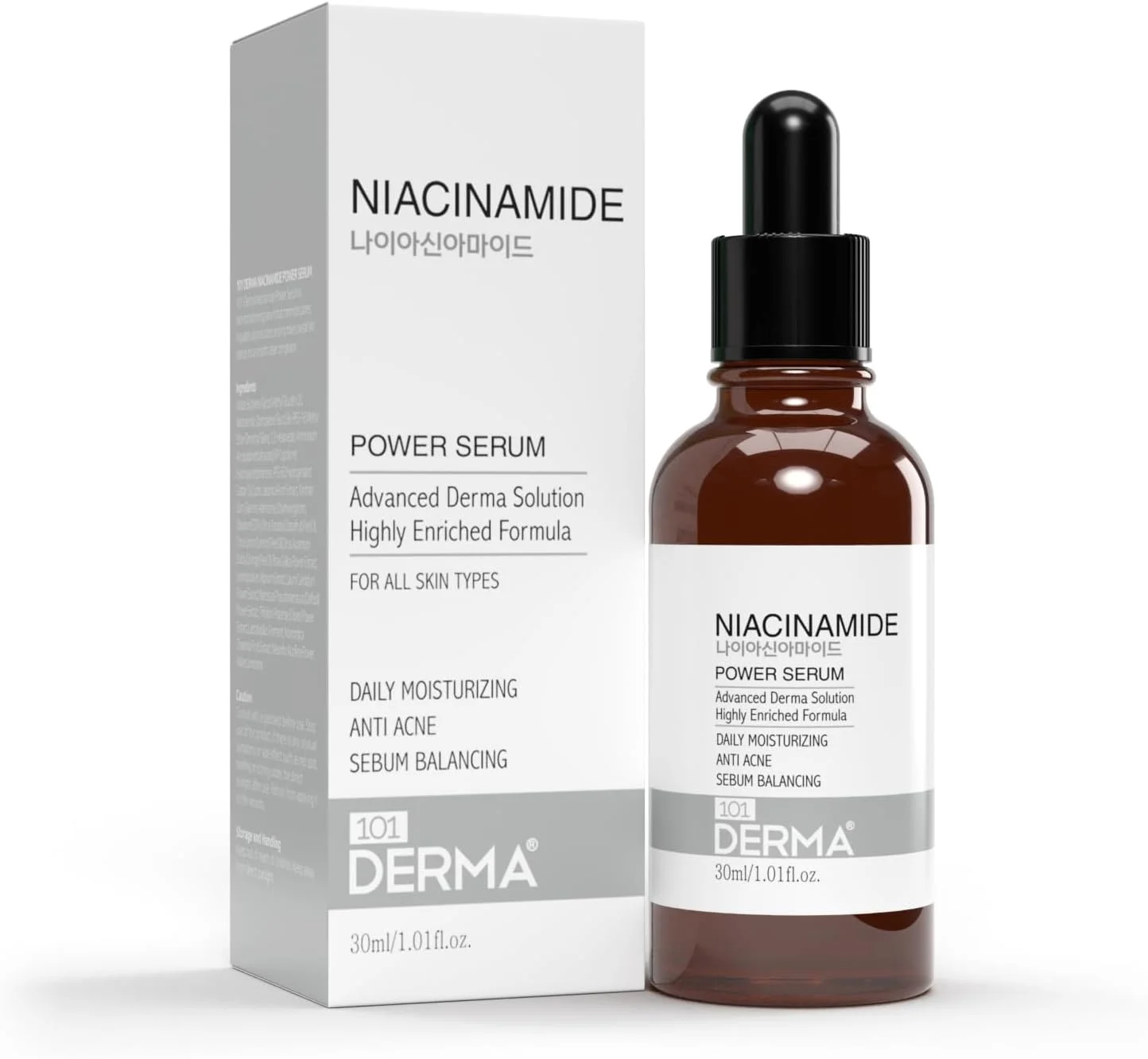 سرم نیاسینامید قوی، راه حل پیشرفته پوستی، سرم مرطوب کننده روزانه ضد جوش با فرمول متعادل کننده چربی، 30 میلی لیتر