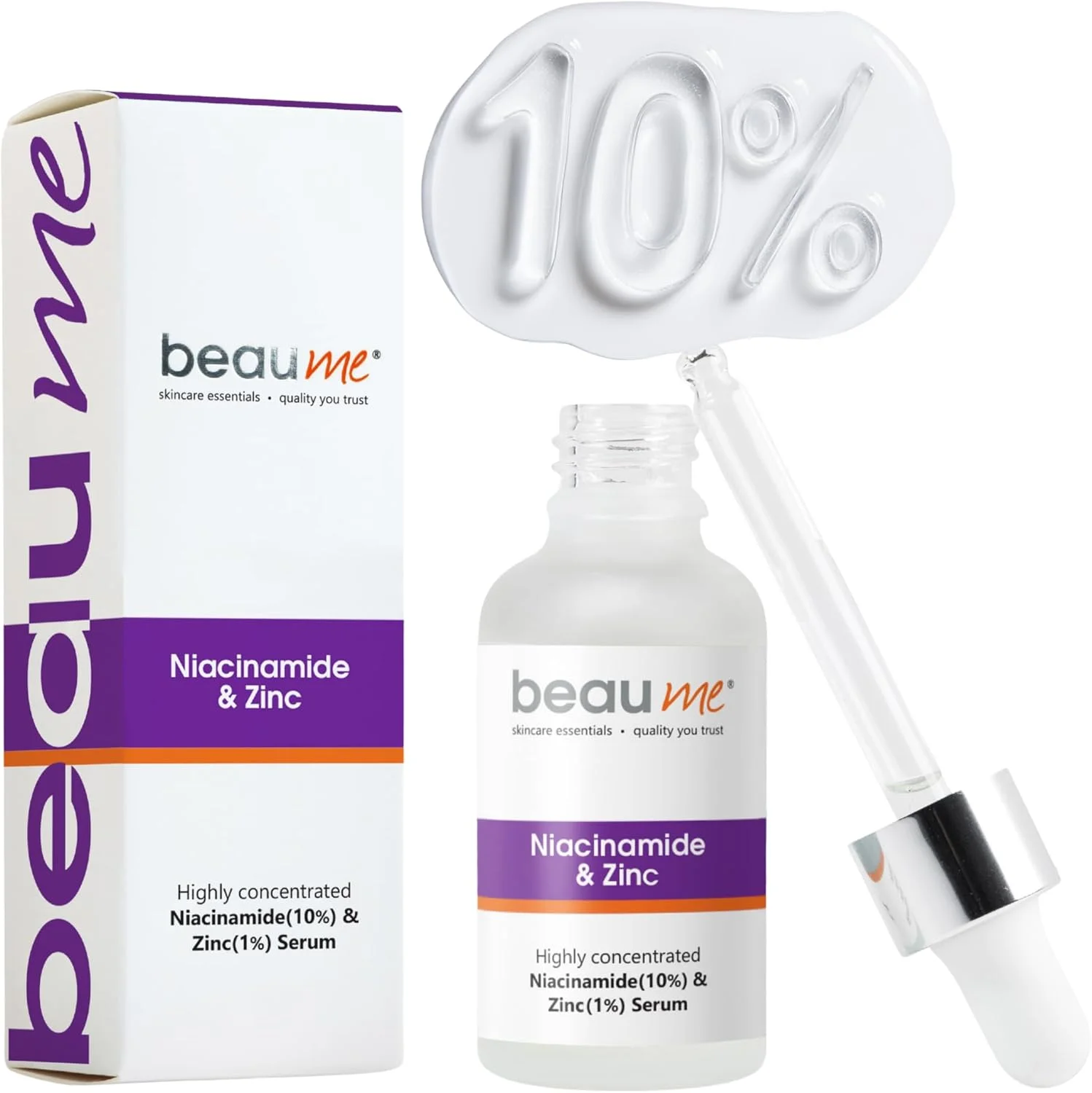 سرم نیاسینامید + زینک بسیار غلیظ حاوی 10% نیاسینامید، 1% زینک و هیالورونیک اسید، 30 میلی لیتر - درمان تسکین دهنده و سفت کننده برای پوست چرب