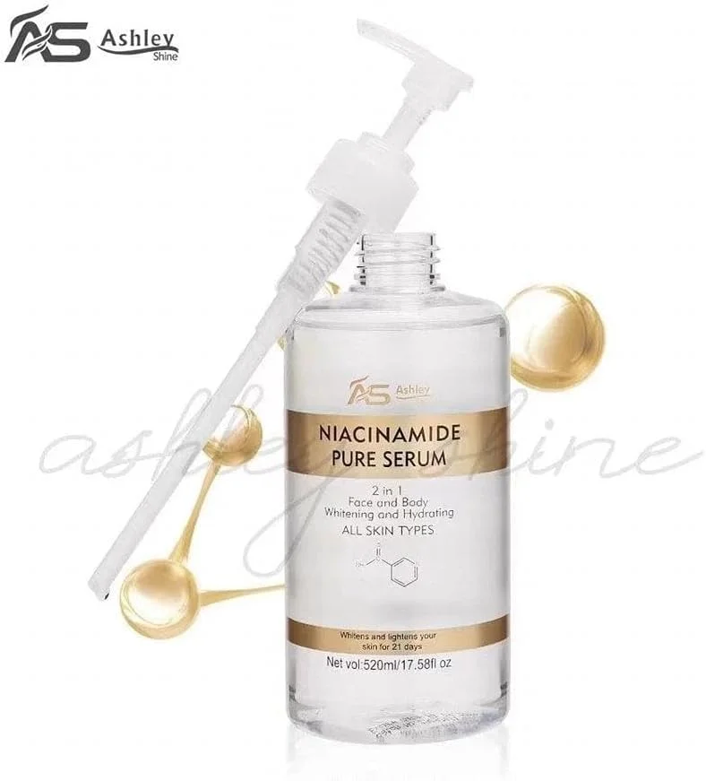 سرم خالص نیاسینامید 2 در 1 روشن کننده و آبرسان پوست صورت و بدن 520 میلی لیتر