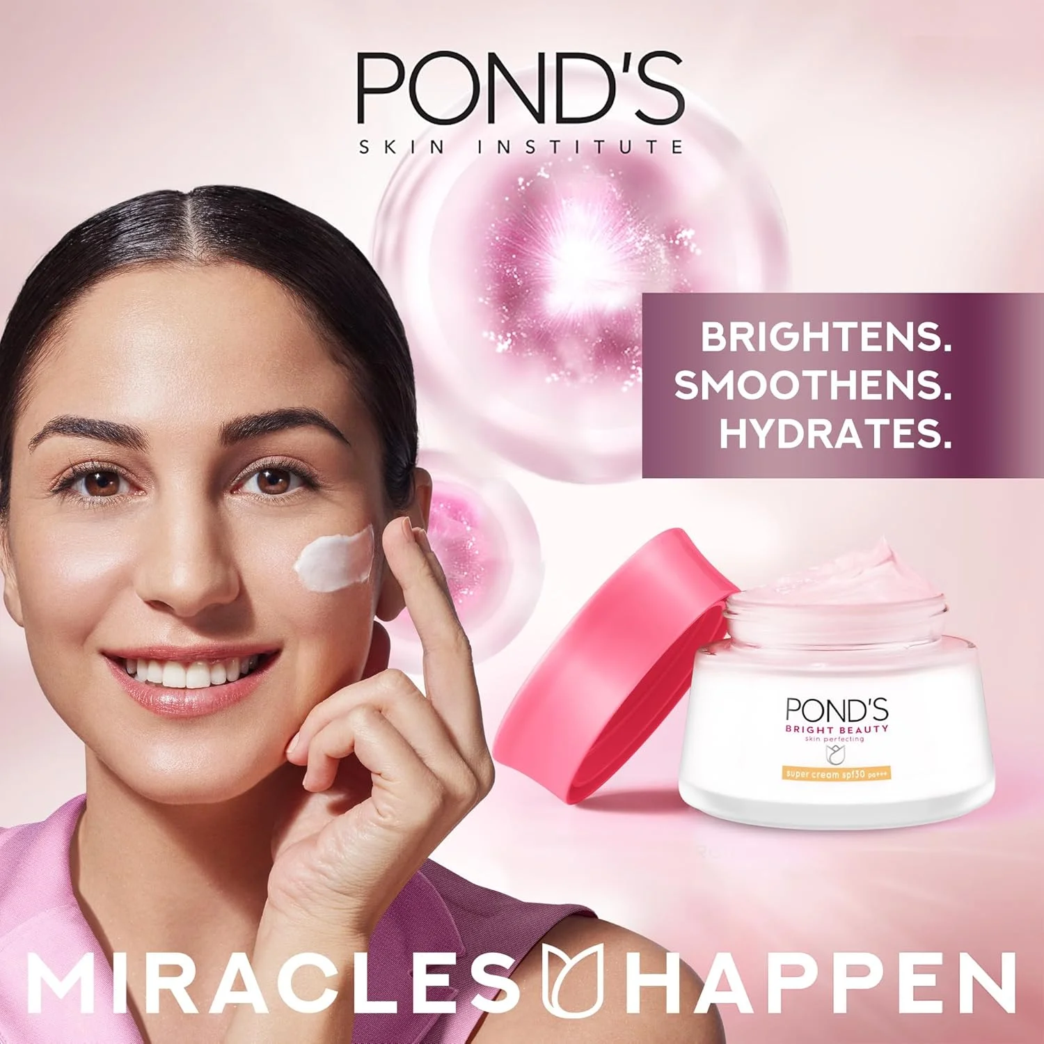 Pond's Bright Beauty, Serum Day Cream, with SPF30, Niacinamide and Vitamin E, 50g Pond's Bright Beauty, Serum Day Cream, with SPF30, Niacinamide and Vitamin E, 50g