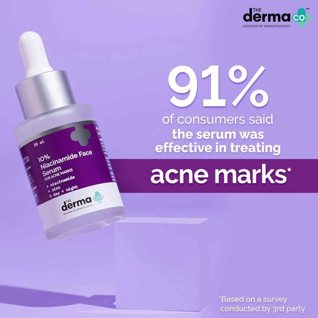 سرم صورت نیاسینامید 10% The Derma Co با زینک 2% | محو کننده جای جوش | مبارزه با آکنه | کنترل تولید چربی | کاهش لکه های تیره | 10 میلی لیتر سرم صورت نیاسینامید 10% The Derma Co با زینک 2% | محو کننده جای جوش | مبارزه با آکنه | کنترل تولید چربی | کاهش لکه های تیره | 10 میلی لیتر