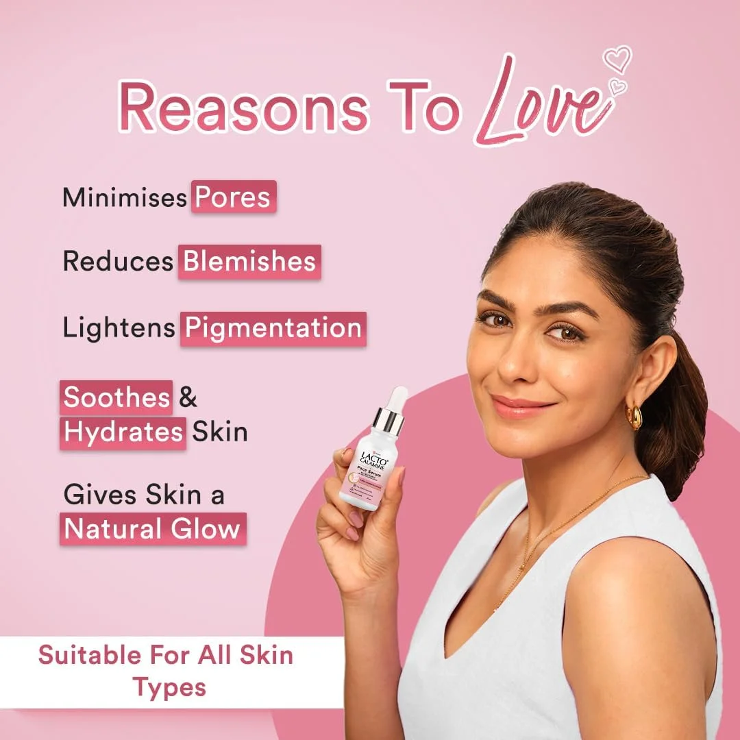 سرم صورت لاکتو کلامین حاوی 10% نیاسینامید با ترکیبات فعال ضد آلودگی - سرم کوچک کننده منافذ - بدون عطر افزوده و تست شده توسط متخصصین پوست - مناسب برای انواع پوست - 30 میلی لیتر