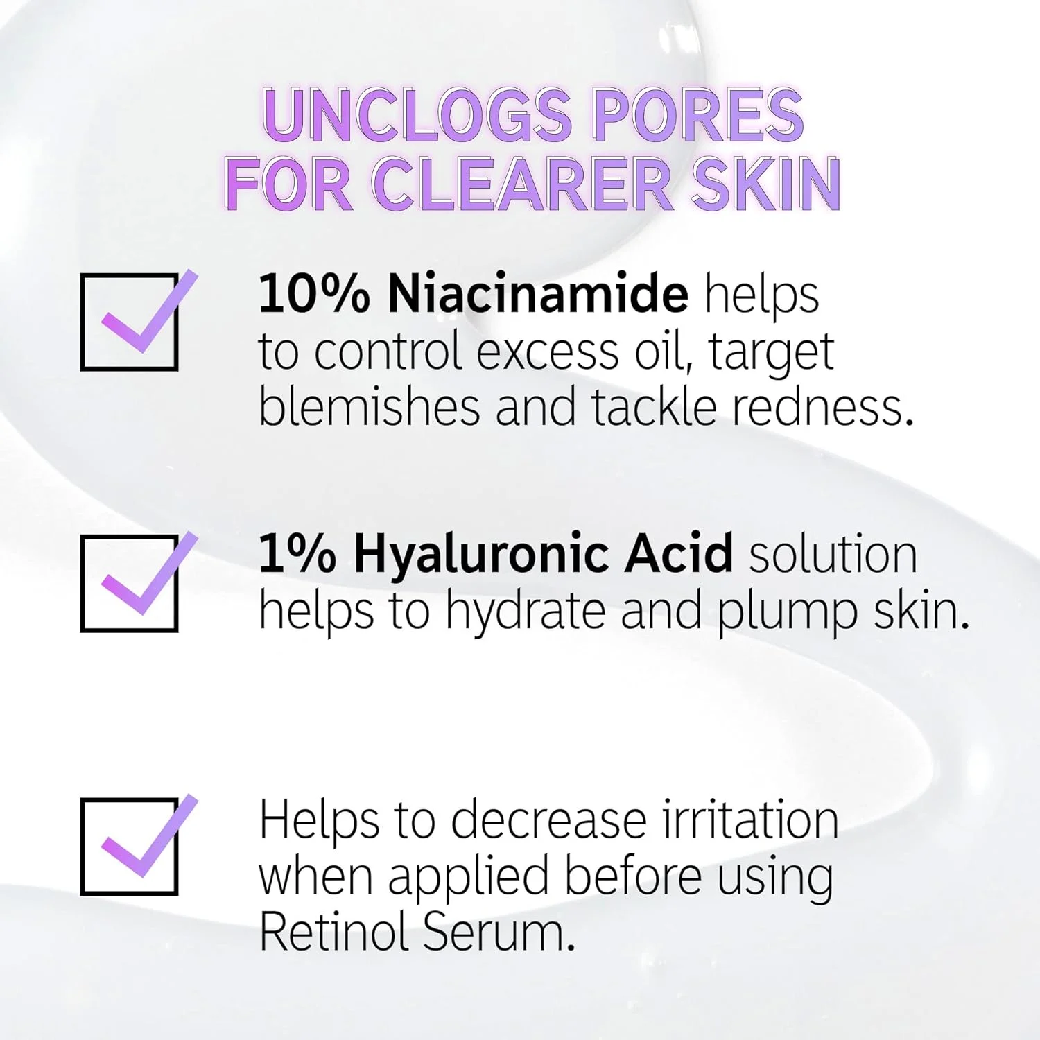 سرم نیاسینامید 10% اینکی لیست، سرم سبک کنترل چربی پوست کمک به کاهش لک و قرمزی پوست، حاوی 1% هیالورونیک اسید آبرسان 30 میلی لیتر