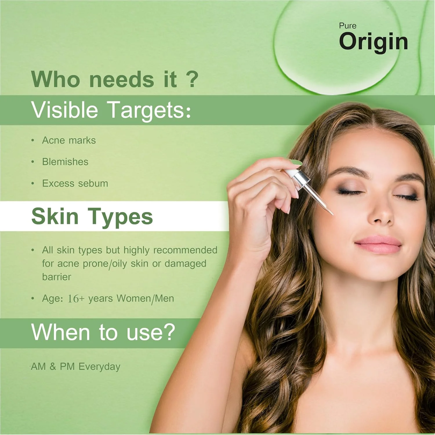 سرم صورت نیاسینامید 10% + زینک 1% | کاهش منافذ پوست | ایجاد بافت صاف | افزایش درخشندگی پوست | سازگار با محیط زیست | سرم تایید شده بالینی | 30 میلی لیتر