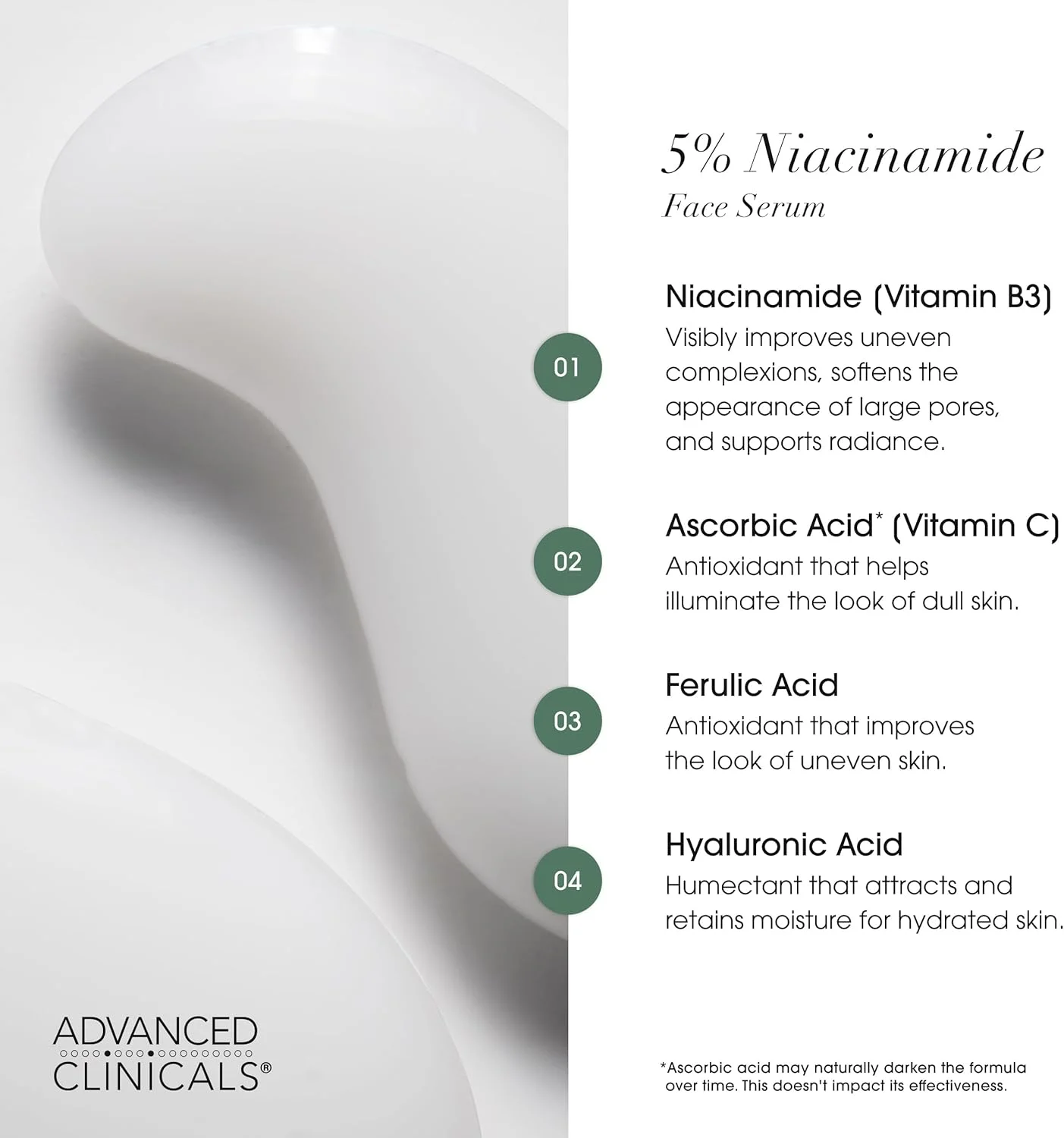 سرم نیاسینامید 5% ادونسد کلینیکالز، قدرت حرفه ای، 52 میلی لیتر